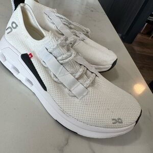 On Running White Athletic Shoes with Breathable Mesh